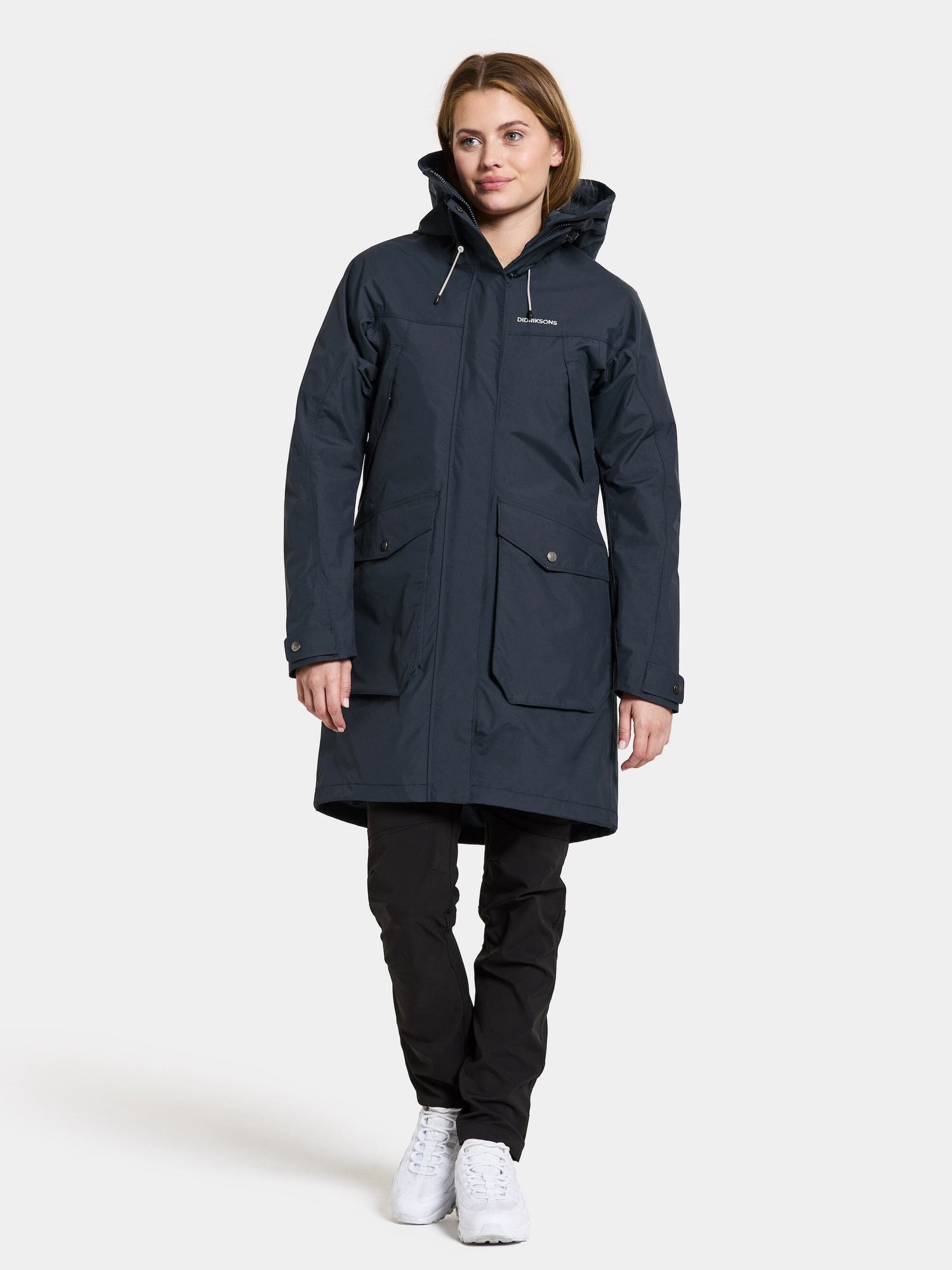 Didriksons W's Thelma Parka - Recycled fibers & polyamide Dark Night Blue Jacket
