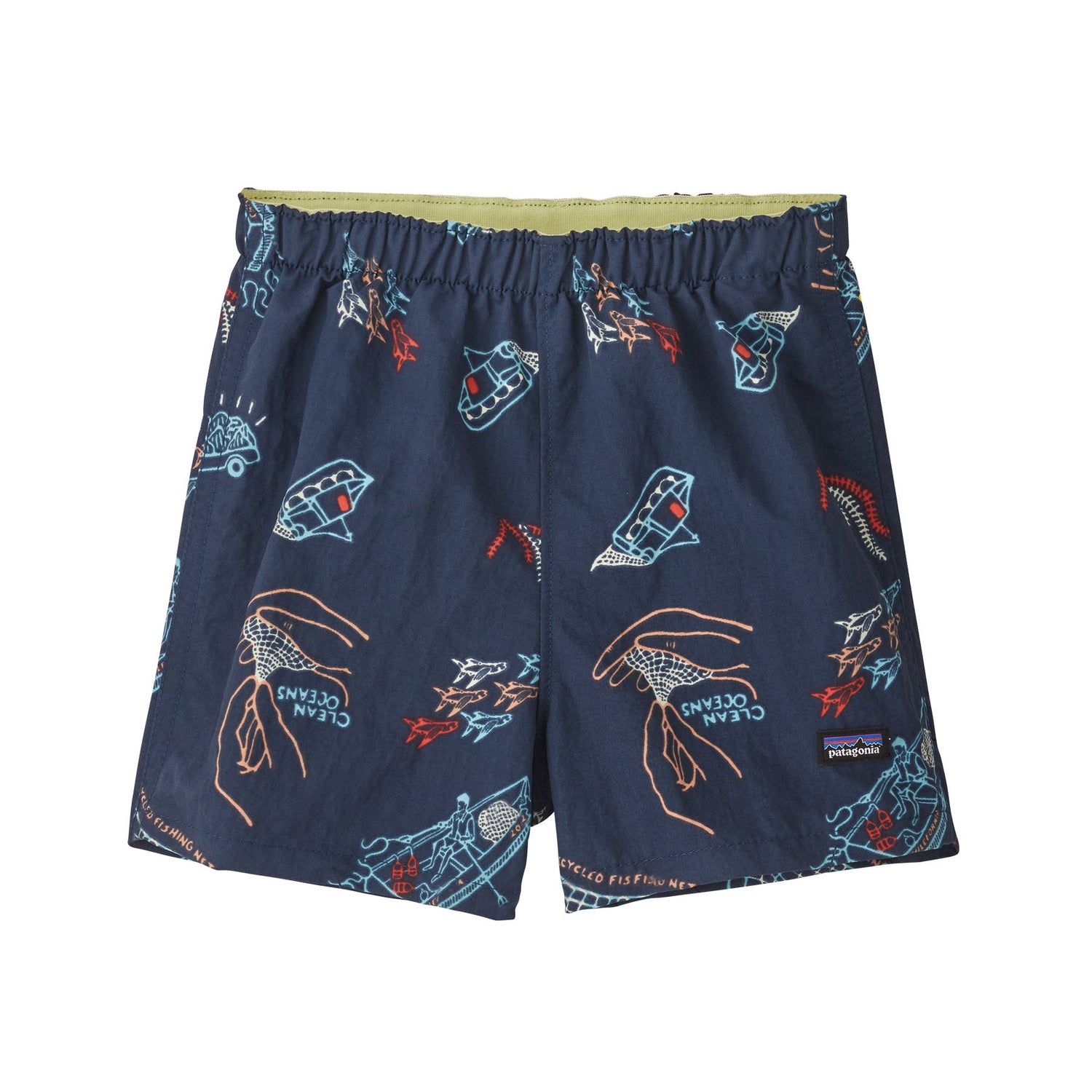 Patagonia Kids Baggies Shorts - 100% recycled nylon Clean Currents: Tidepool Blue Pants