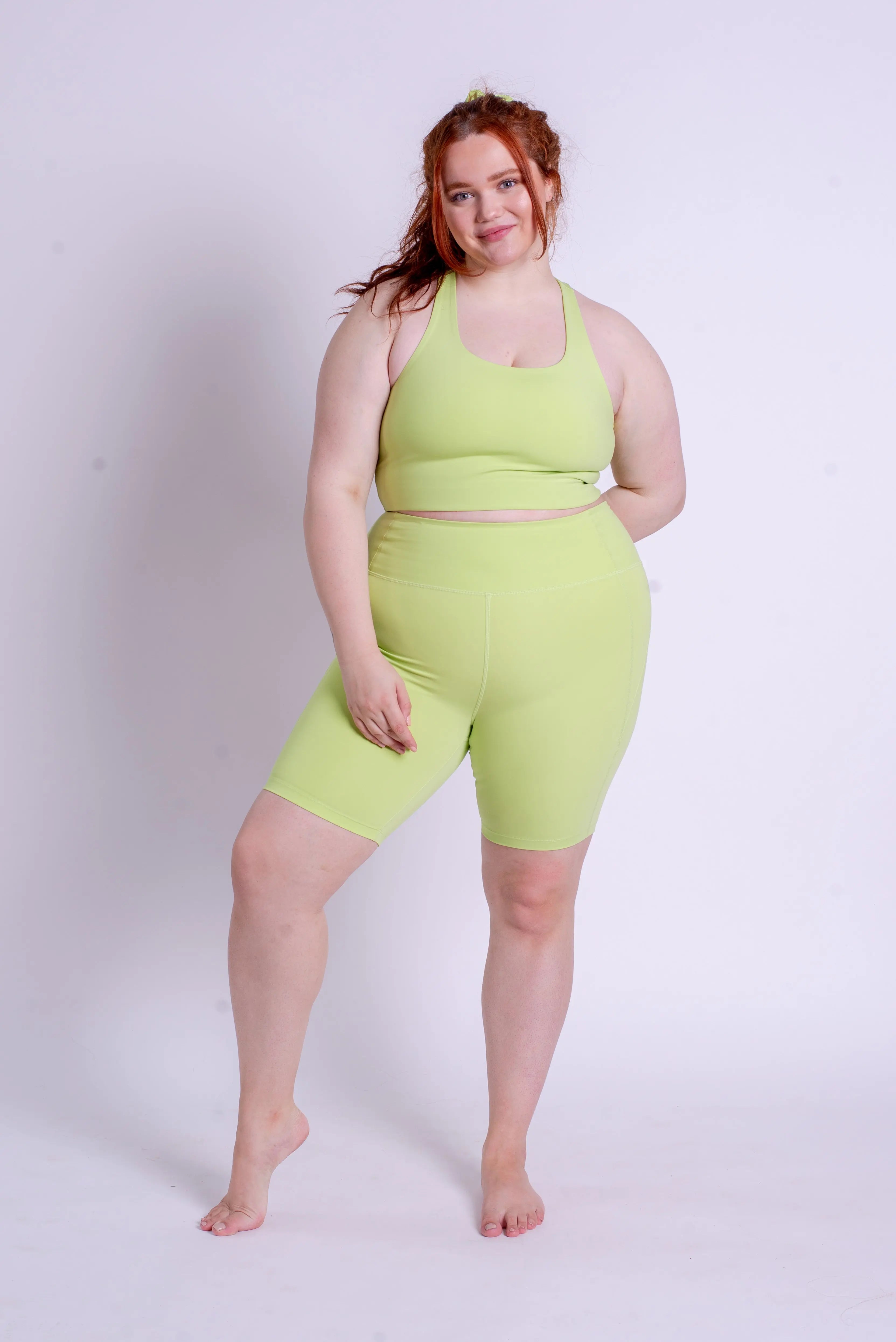 Girlfriend Collective Bike Shorts - Made from recycled plastic bottles Key Lime Pants