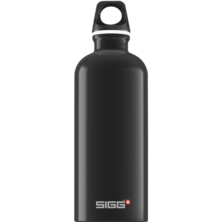 SIGG Classic SIGG Traveller Water Bottle - Aluminium Black 0.6l Cutlery