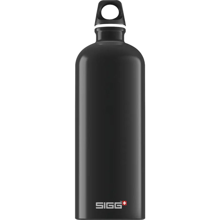 Classic SIGG Traveller Water Bottle - Aluminium Cutlery SIGG 1l Black