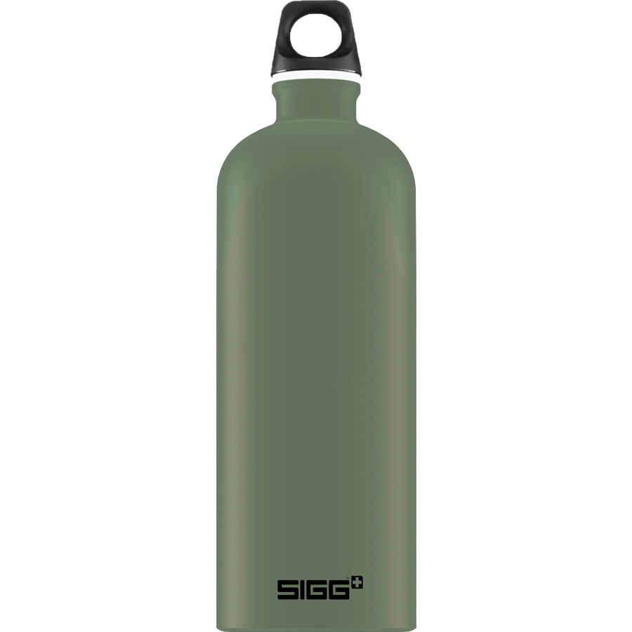 SIGG Classic SIGG Traveller Water Bottle - Aluminium Traveller Leaf Green 1l Cutlery