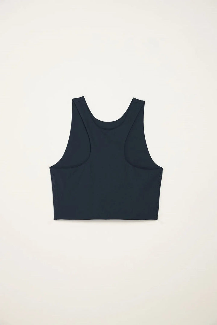 Girlfriend Collective Dylan Crop Tank Bra - Made from Recycled Plastic Bottles Moss Underwear