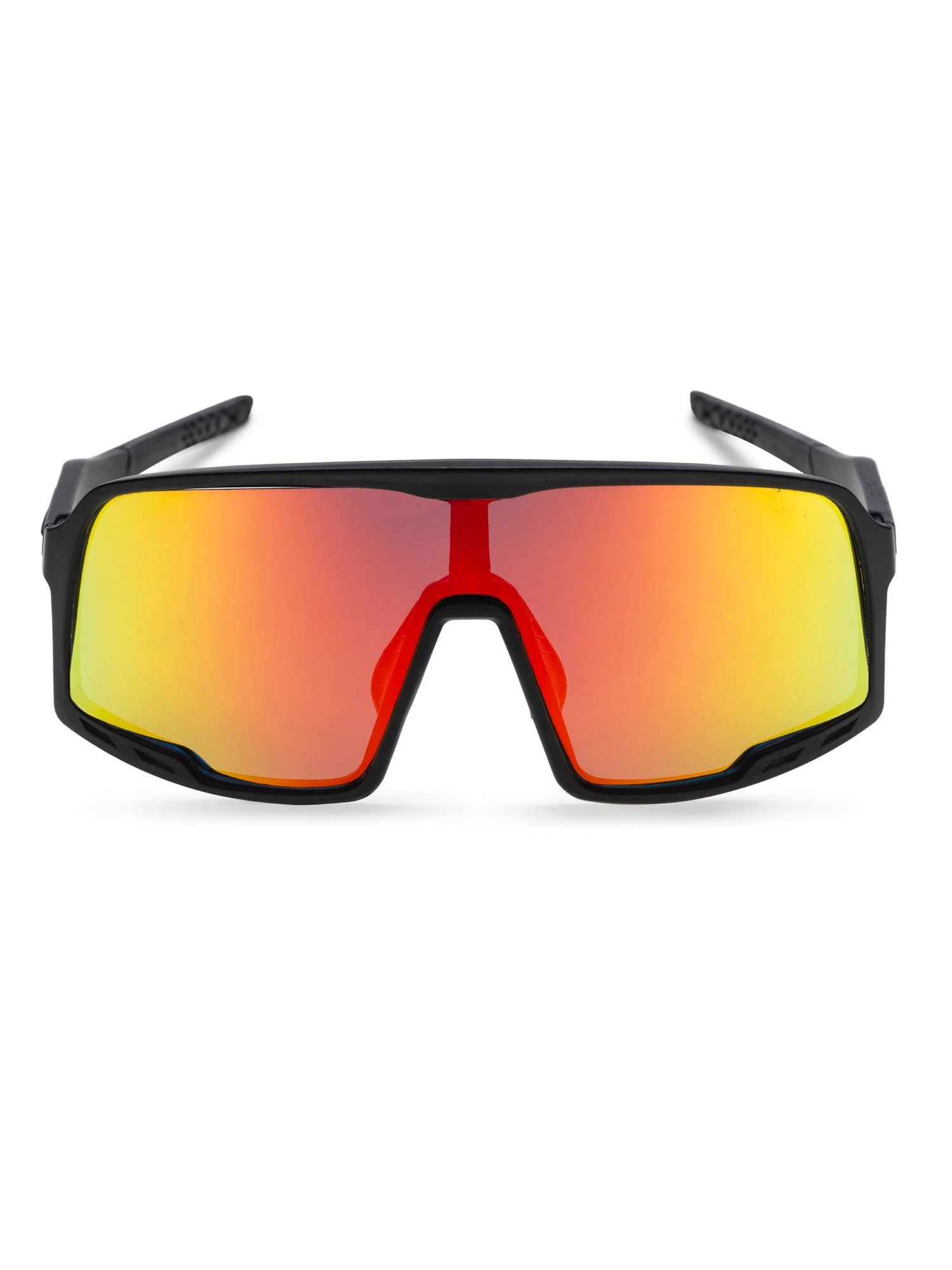 CHPO Henrik Sunglasses - Recycled Plastic Black Red mirror Sunglasses