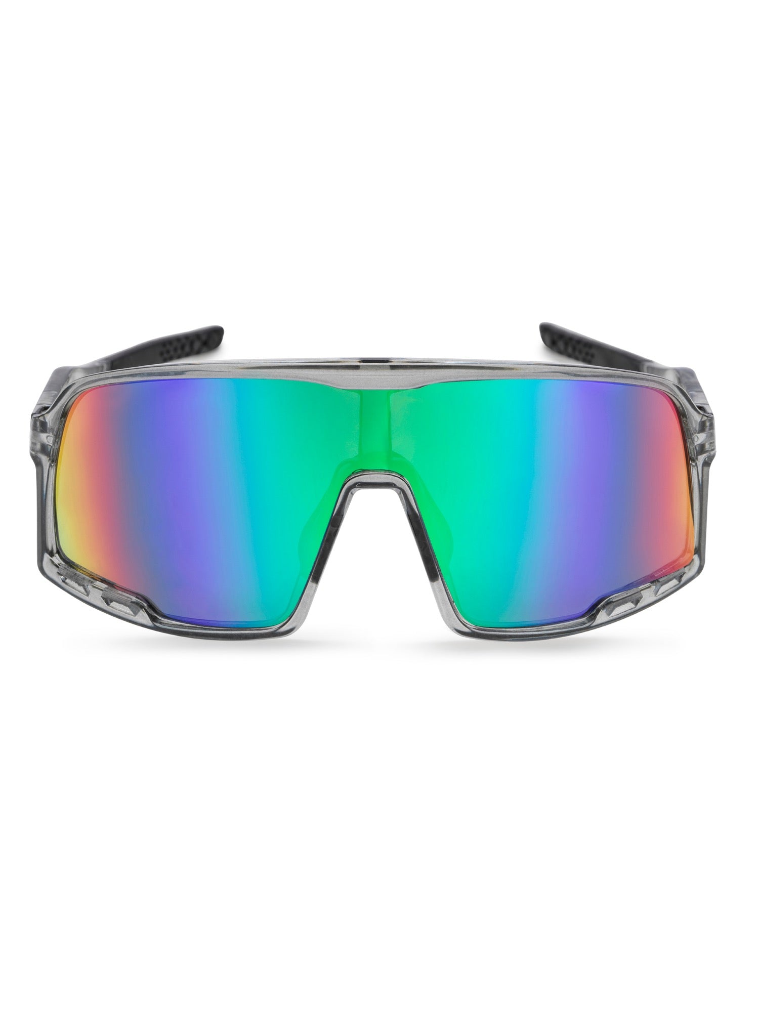 CHPO Henrik Sunglasses - Recycled Plastic Transparent Grey Rainbow mirror Sunglasses