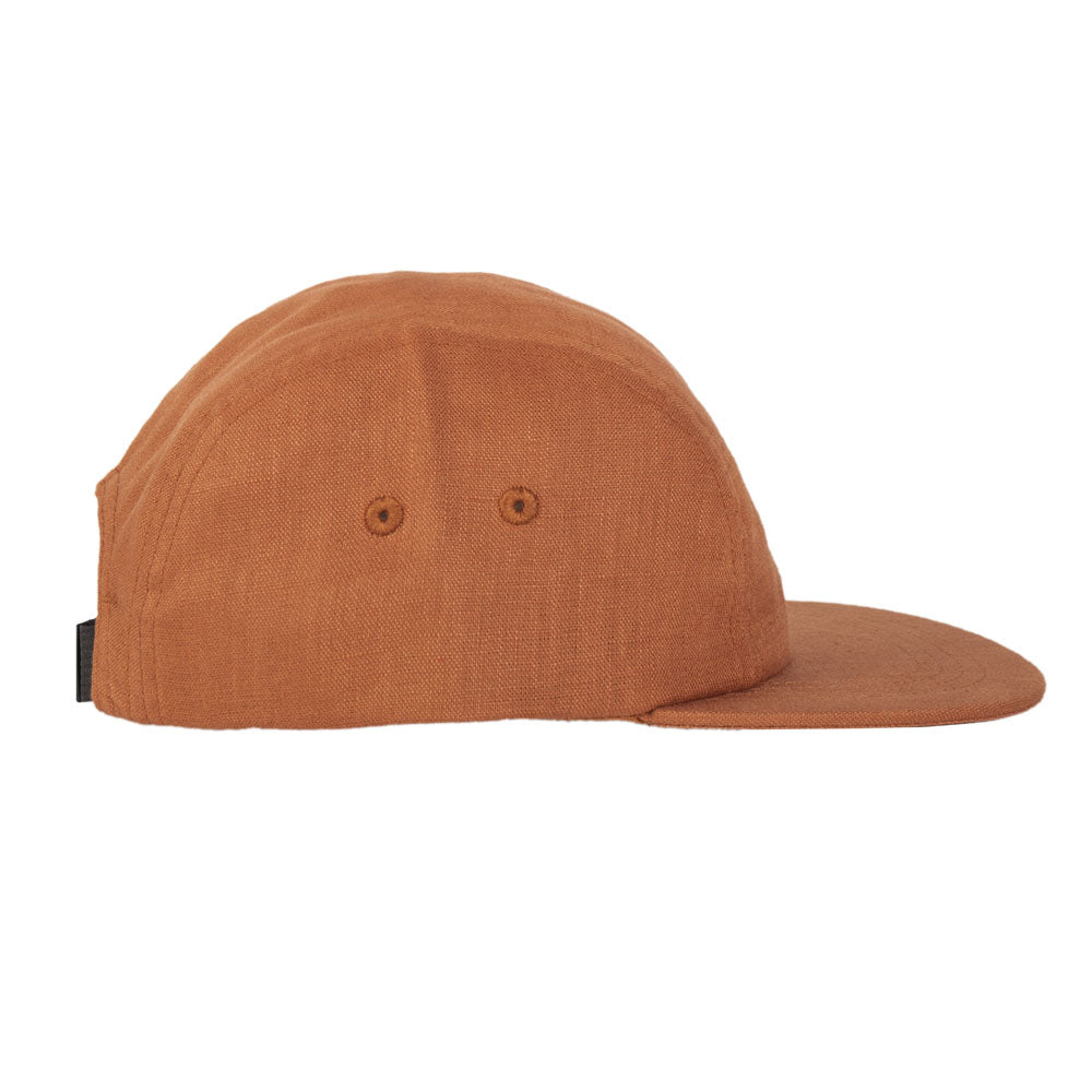 VAI-KØ Kultakero 5-Panel Cap - 100% Linen Toasty Brown Headwear