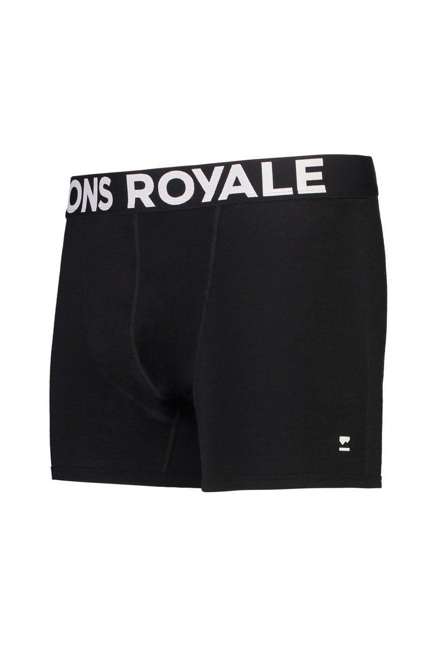 Mons Royale Men's Hold 'em Shorty Boxer - Merino wool Black Underwear