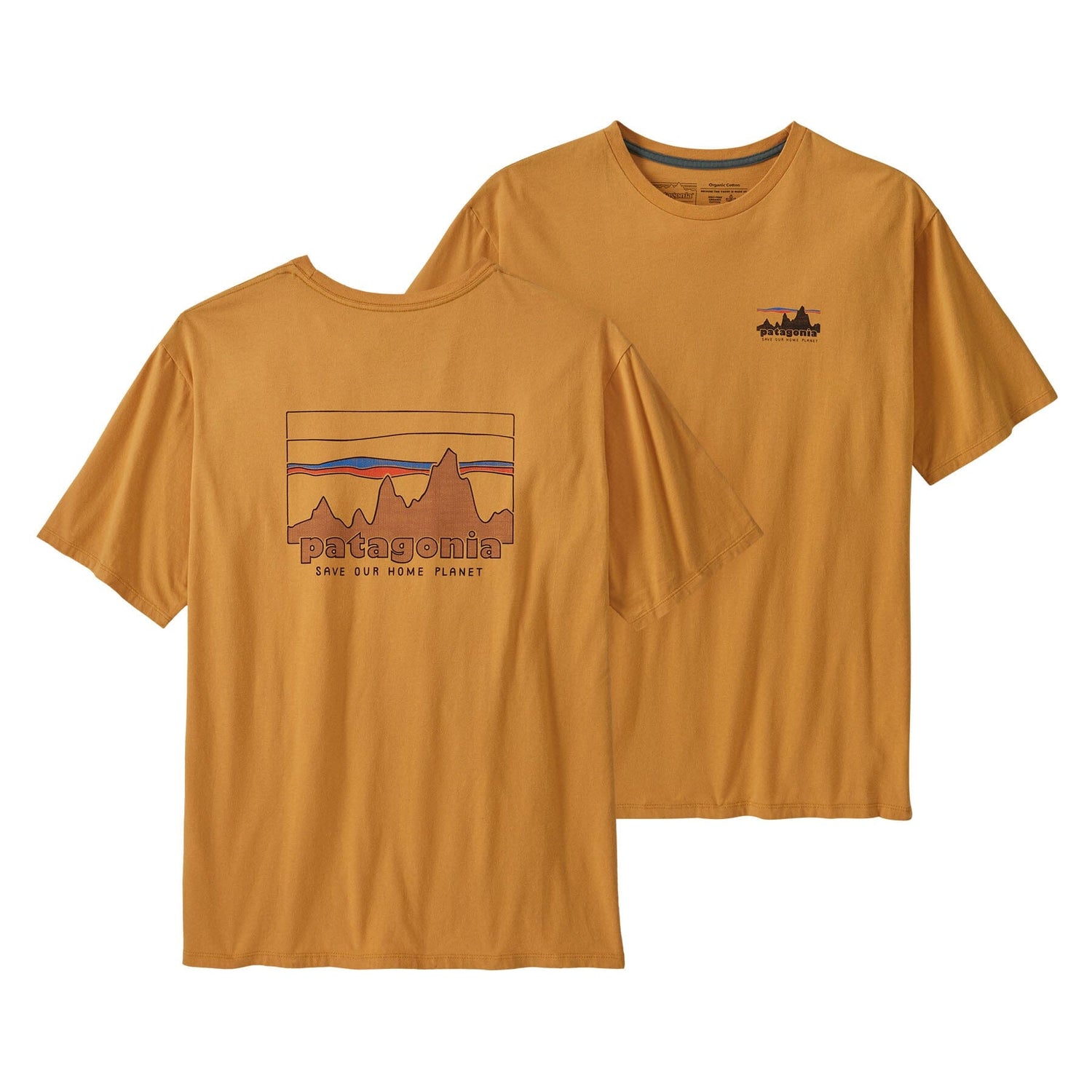 Patagonia M's '73 Skyline Organic T-Shirt - 100% Organic Cotton Dried Mango Shirt