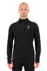 M's Cascade Merino Flex 200 1/4 Zip - Merino Wool Shirt Mons Royale Black S