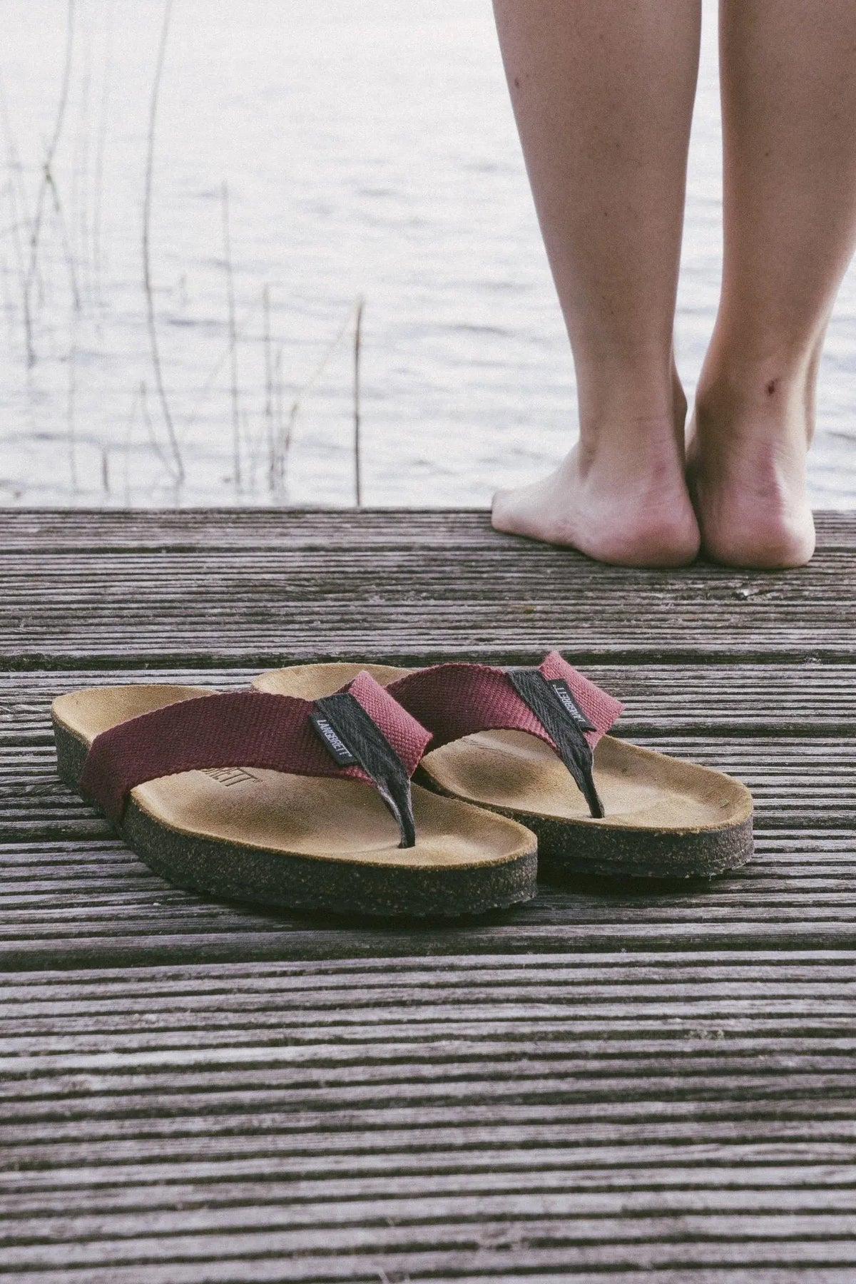 GUR - Unisex Ecological Sandals - Cork-latex & Leather Shoes Langbrett