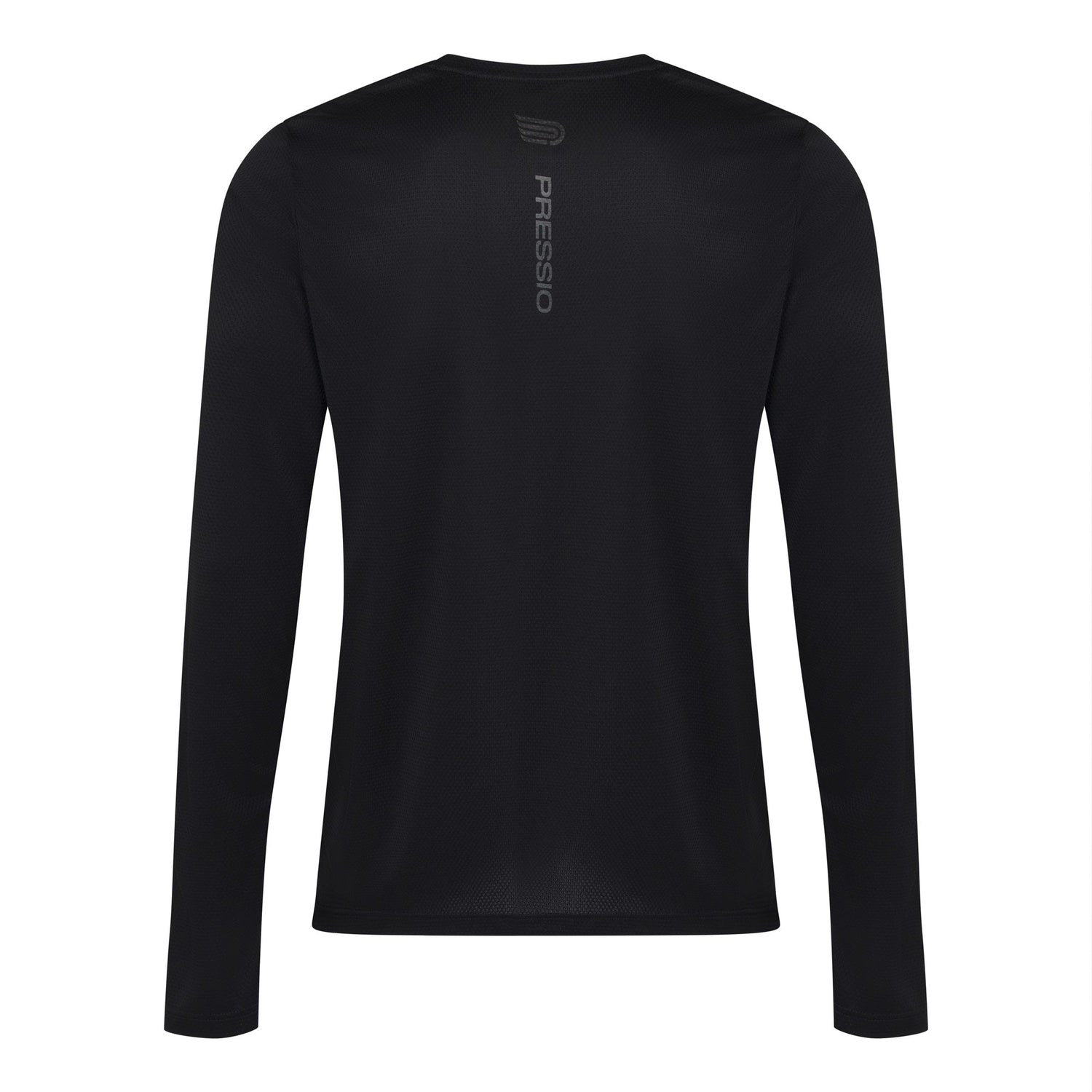 Pressio M's Hāpai Long Sleeve Top - Recycled Polyester Black Matte Shirt