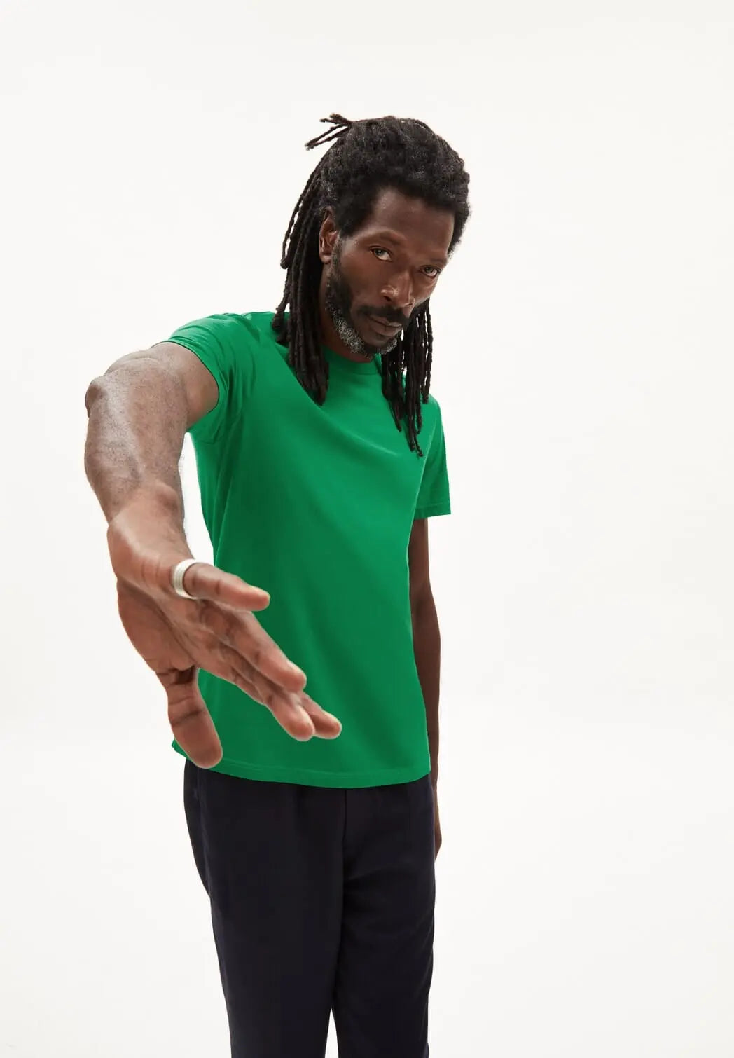 M's Jaames T-shirt - Organic cotton Shirt Armedangels Flash Green S