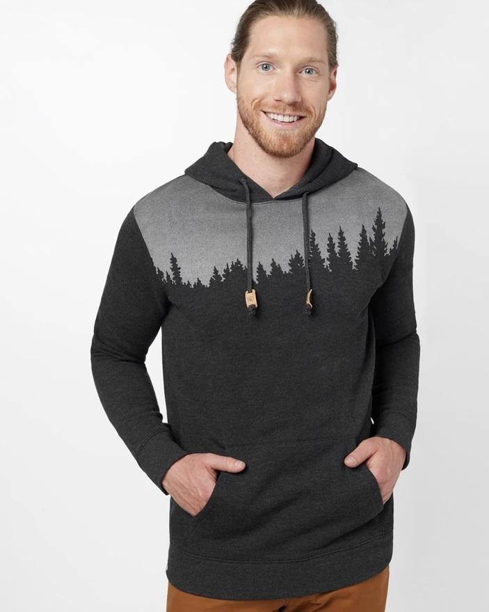 Tentree M's Juniper Hoodie - Made From Organic Cotton & Recycled Polyester Meteorite Black Heather Shirt