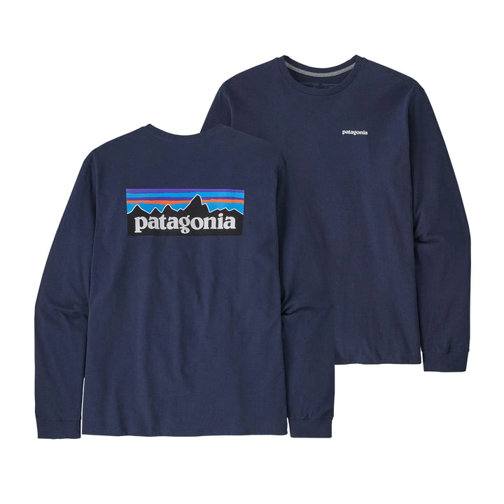 M's Long-Sleeved P-6 Logo Responsibili-Tee® - Recycled Polyester Shirt Patagonia Classic Navy S