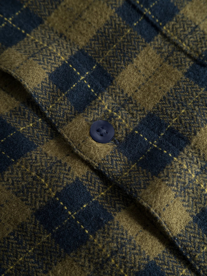 M's Loose fit checkered shirt - 100% Organic Cotton Shirt KnowledgeCotton Apparel