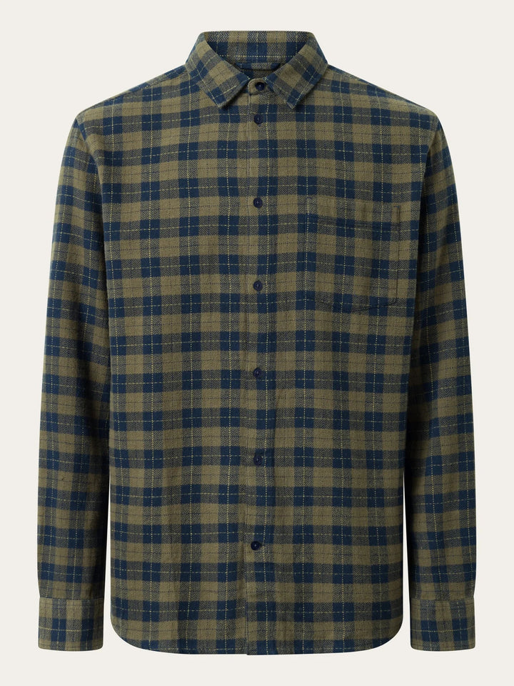 M's Loose fit checkered shirt - 100% Organic Cotton Shirt KnowledgeCotton Apparel