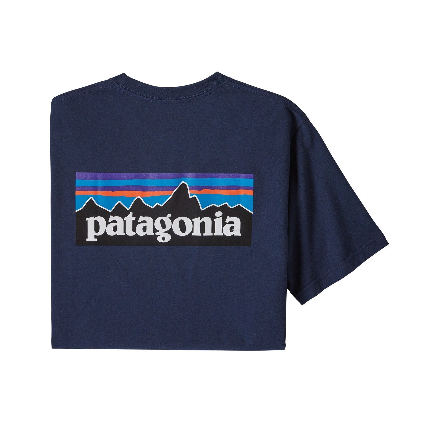 Patagonia M's P-6 Logo Responsibili-Tee® - Recycled cotton Classic Navy Shirt