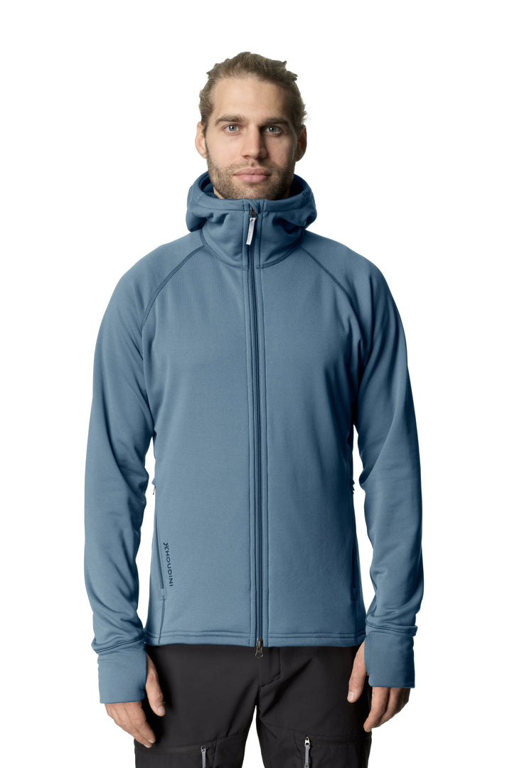 M's Power Houdi - Bluesign® certified PET-fleece Shirt Houdini Baltic Blue S