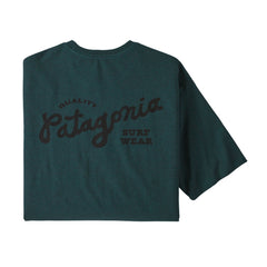 Patagonia M's Quality Surf Pocket Responsibili-Tee Dark Borealis Green Shirt