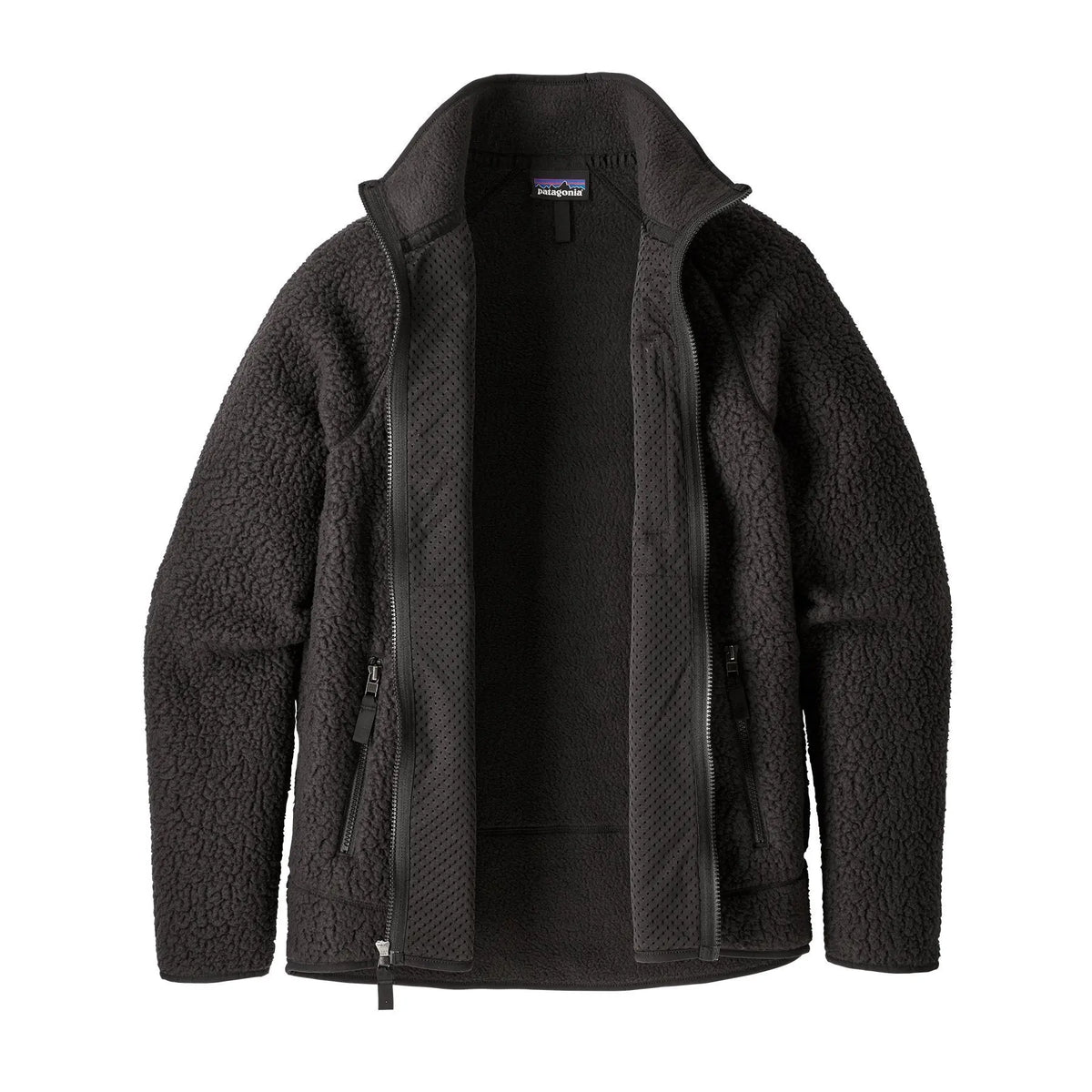 Patagonia M's Retro Pile Jacket - 100 % Recycled Polyester Black Jacket