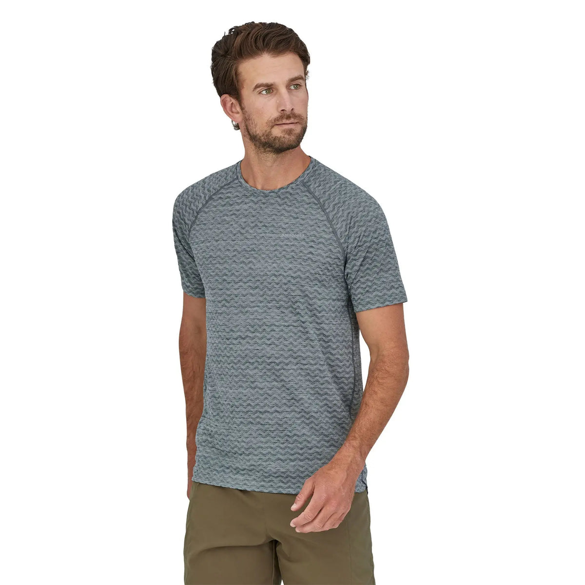 M's Ridge Flow Running Shirt - 100% Recycled Polyester Shirt Patagonia Plume Grey S