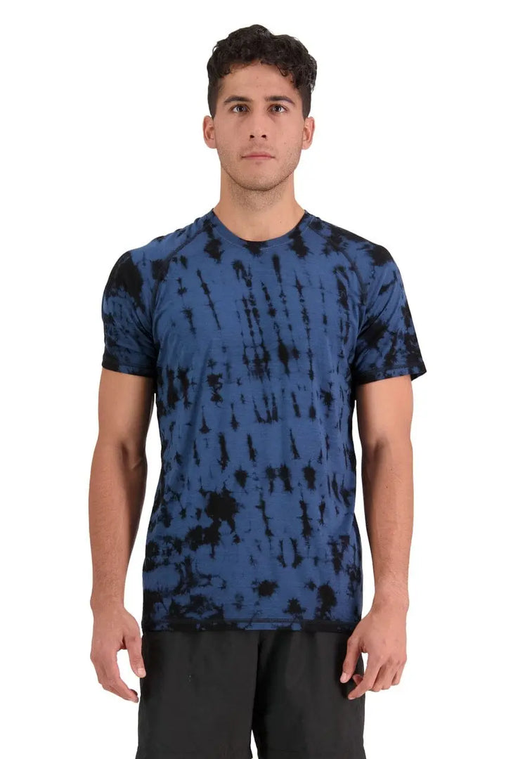 M's Temple Tech T-Shirt - Merino wool Shirt Mons Royale Ice Night Tie Dye S