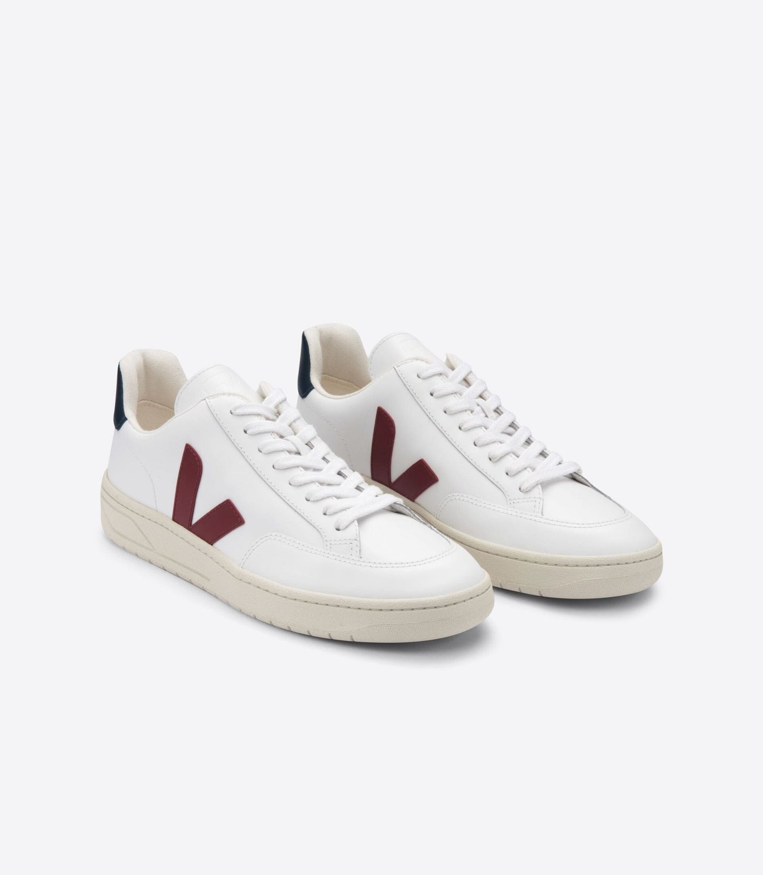 Veja M's V-12 Leather - Classical Sneakers White Marsala Nautico Shoes