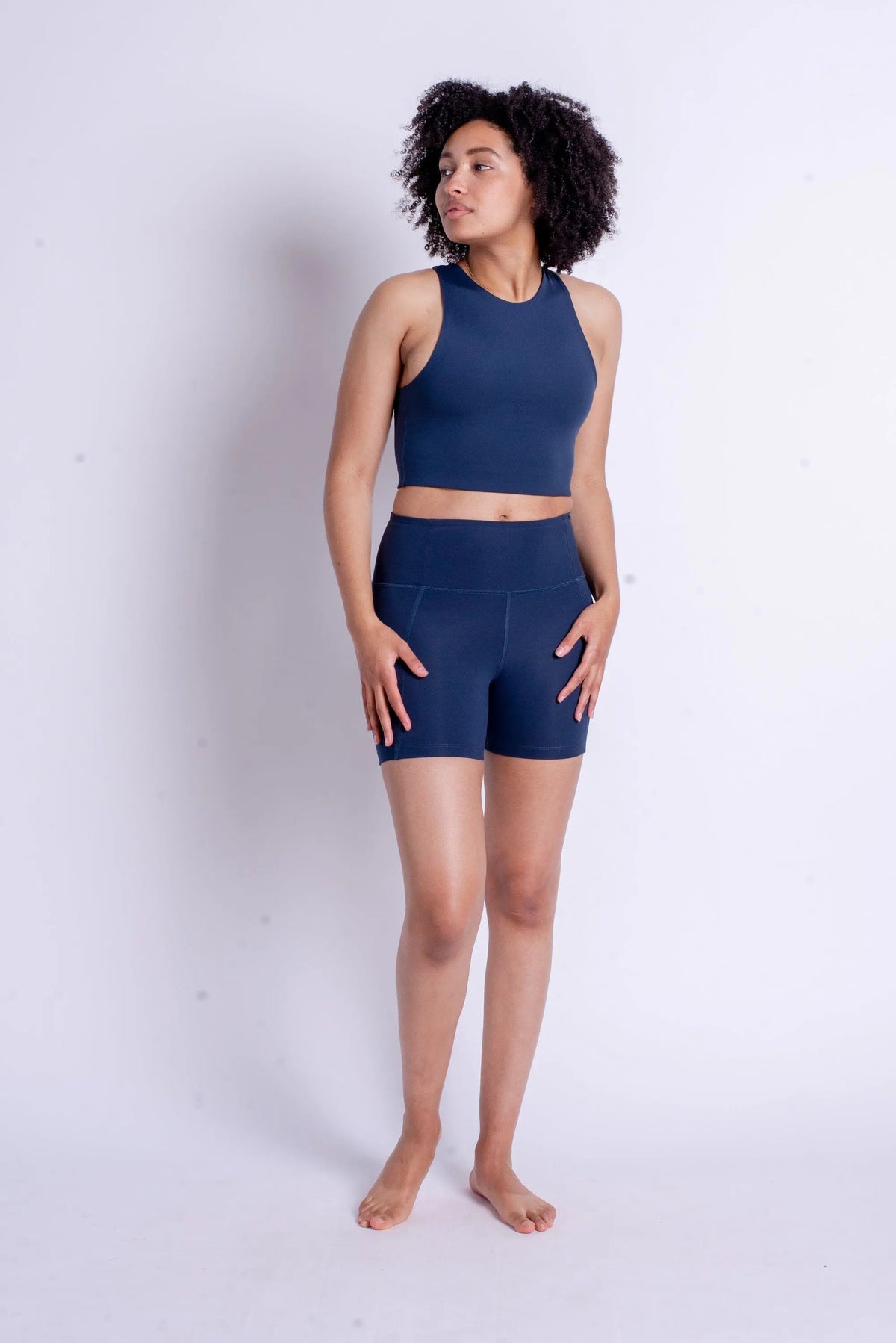Girlfriend Collective Run Shorts High-Rise - Made from Recycled Plastic Bottles Moon XL Pants