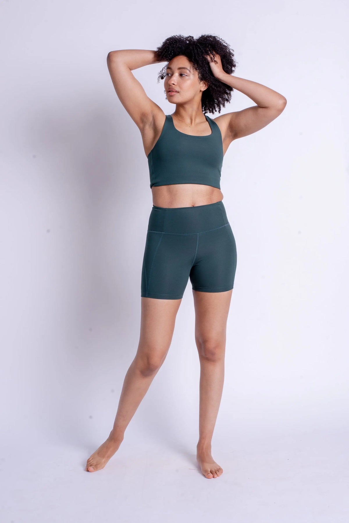 Girlfriend Collective Run Shorts High-Rise - Made from Recycled Plastic Bottles Moon XL Pants