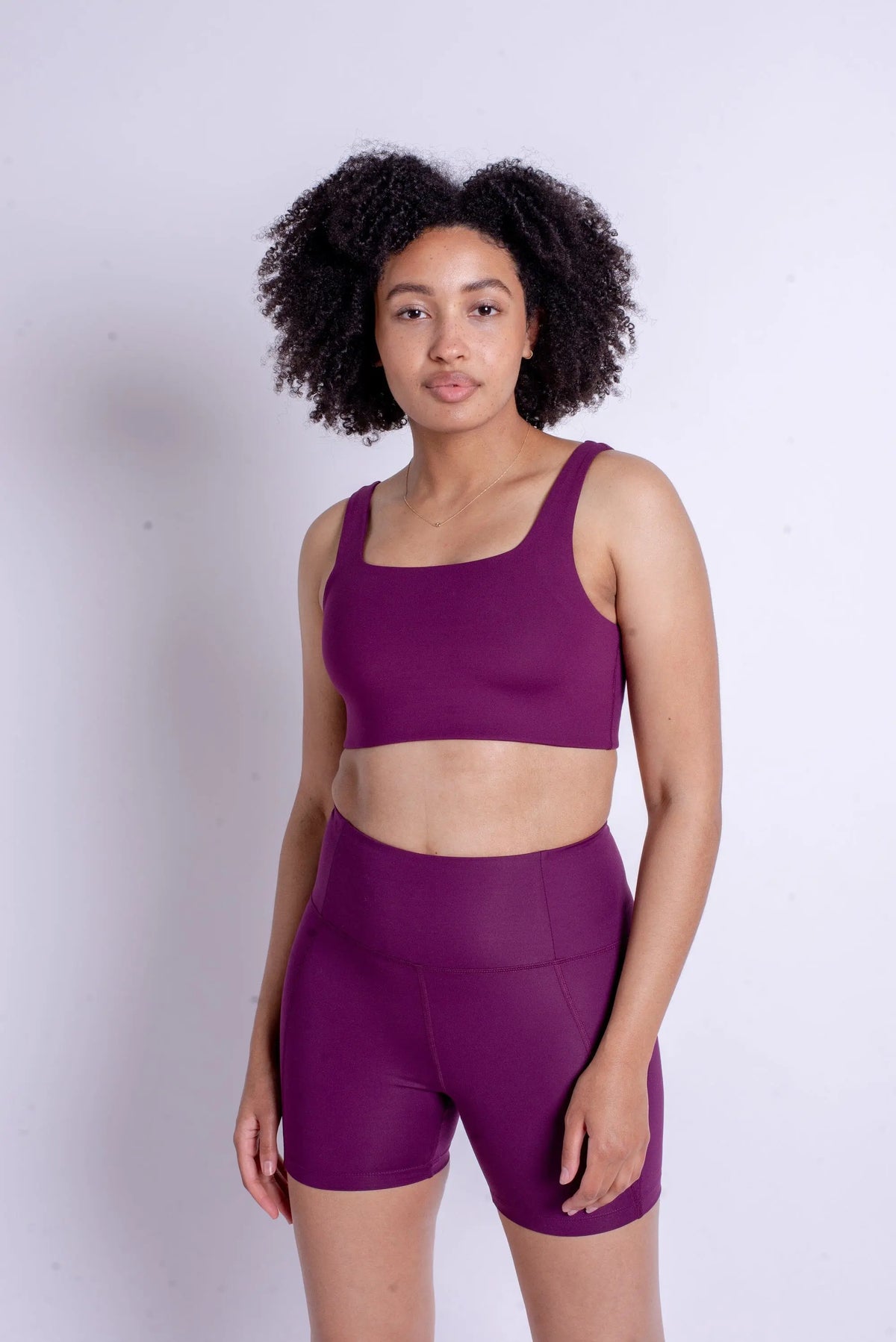 Run Shorts High-Rise - Made from Recycled Plastic Bottles Pants Girlfriend Collective Plum XS