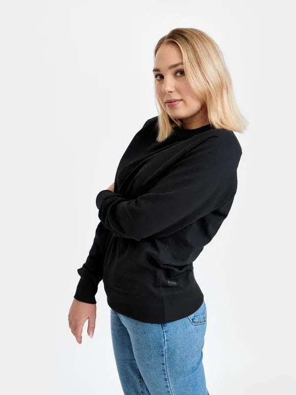 Sweatshirt Raglan Unisex - Recycled Cotton & Recycled Polyester Shirt Pure Waste Black XS