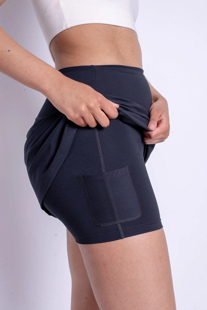Girlfriend Collective The Skort High-Rise - Made from Recycled Plastic Bottles Moss Skirt
