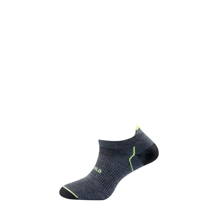 Devold Unisex Energy Low Sock - Merino Wool Dark Grey Yellow Socks