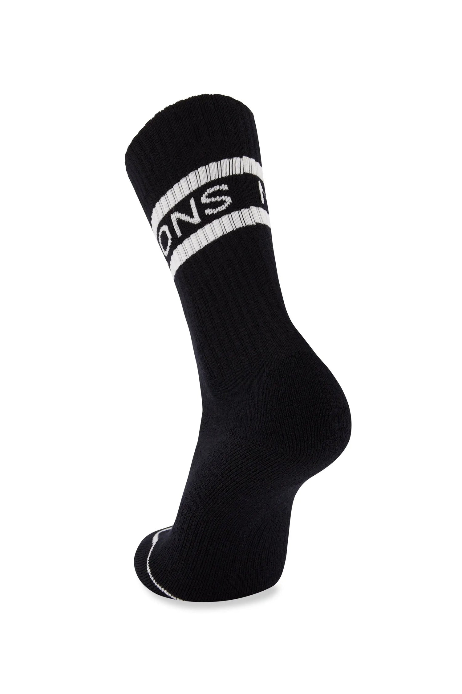 Mons Royale Unisex Signature Crew Sock - Merino Wool Black White Socks