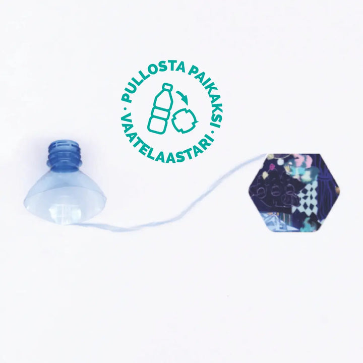 Vaatelaastari Yönmusta 5pcs - FabPatch from recycled polyester Care products Vaatelaastari