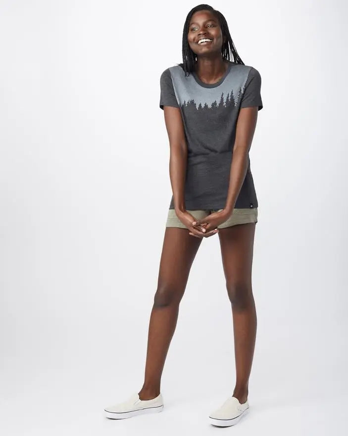 Tentree W's Juniper SS Tee - Made From Recycled Polyester & Organic Cotton Meteorite Black Heather Shirt