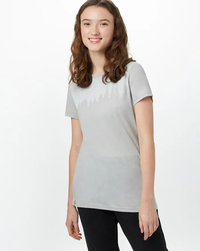 W's Juniper SS Tee - Made From Recycled Polyester & Organic Cotton Shirt Tentree Hi Rise Grey Heather XS