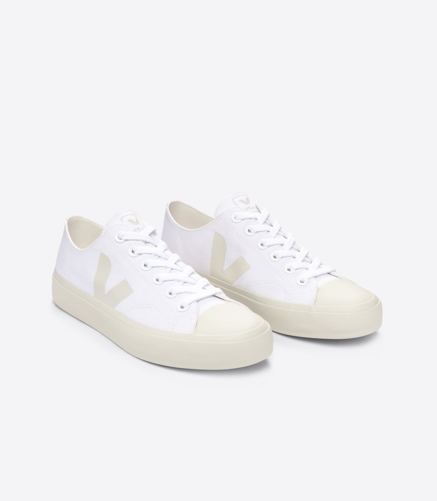 Veja Wata II Low Canvas - Organic Certified cotton White Pierre Shoes