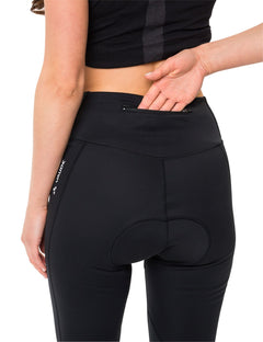 Vaude Women's Posta Warm Tights for Biking - Recycled Polyester Black Pants