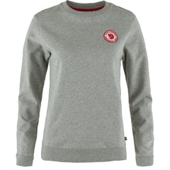 Fjällräven W's 1960 Logo Badge Sweatshirt - 100% Organic Cotton Grey-Melange Shirt