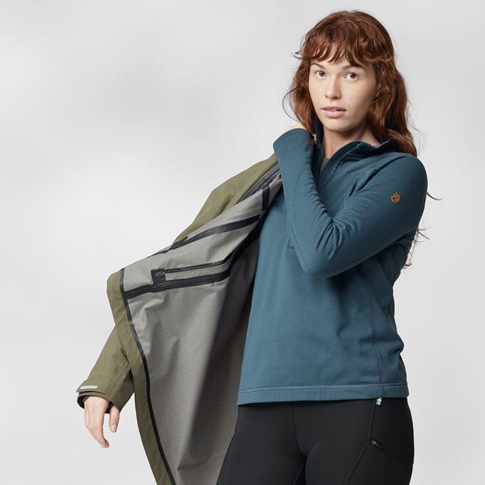 W's Abisko Lite Fleece Half Zip - 100% Recycled polyester Shirt Fjällräven