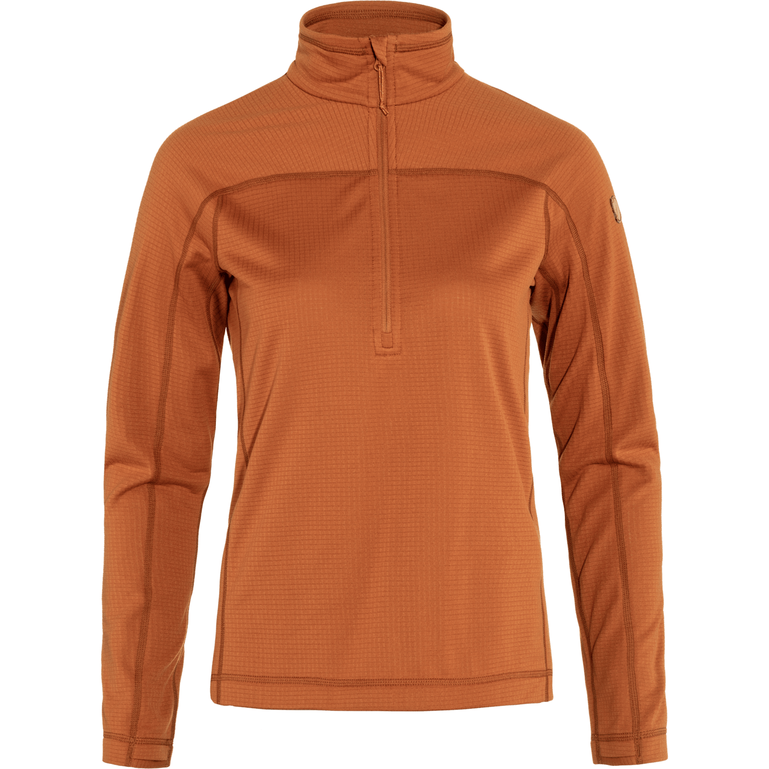 Fjällräven W's Abisko Lite Fleece Half Zip - 100% Recycled polyester Terracotta Brown Shirt