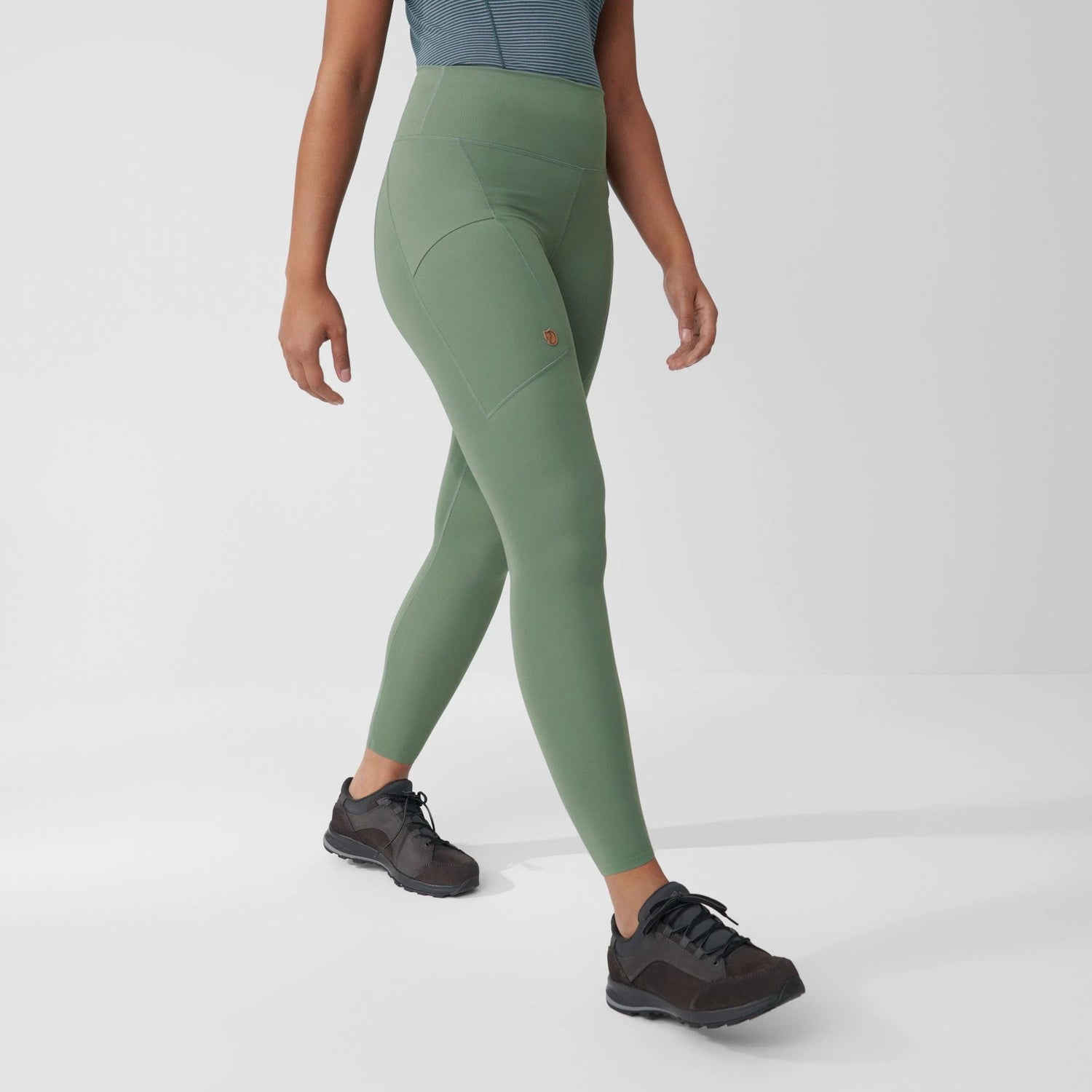 Fjällräven W's Abisko Tights - Recycled Polyester Patina Green Pants