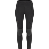 W's Abisko Trekking Tights Pro - Recycled Polyester Pants Fjällräven Black-Iron Grey XS