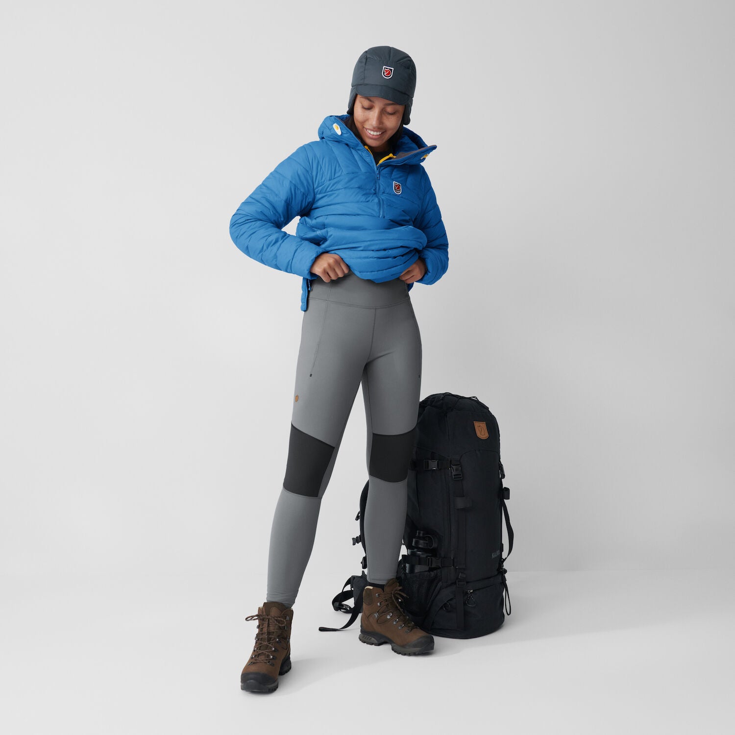 Fjällräven W's Abisko Värm Trekking Tights - Recycled Polyester Flint Grey-Iron Grey Pants