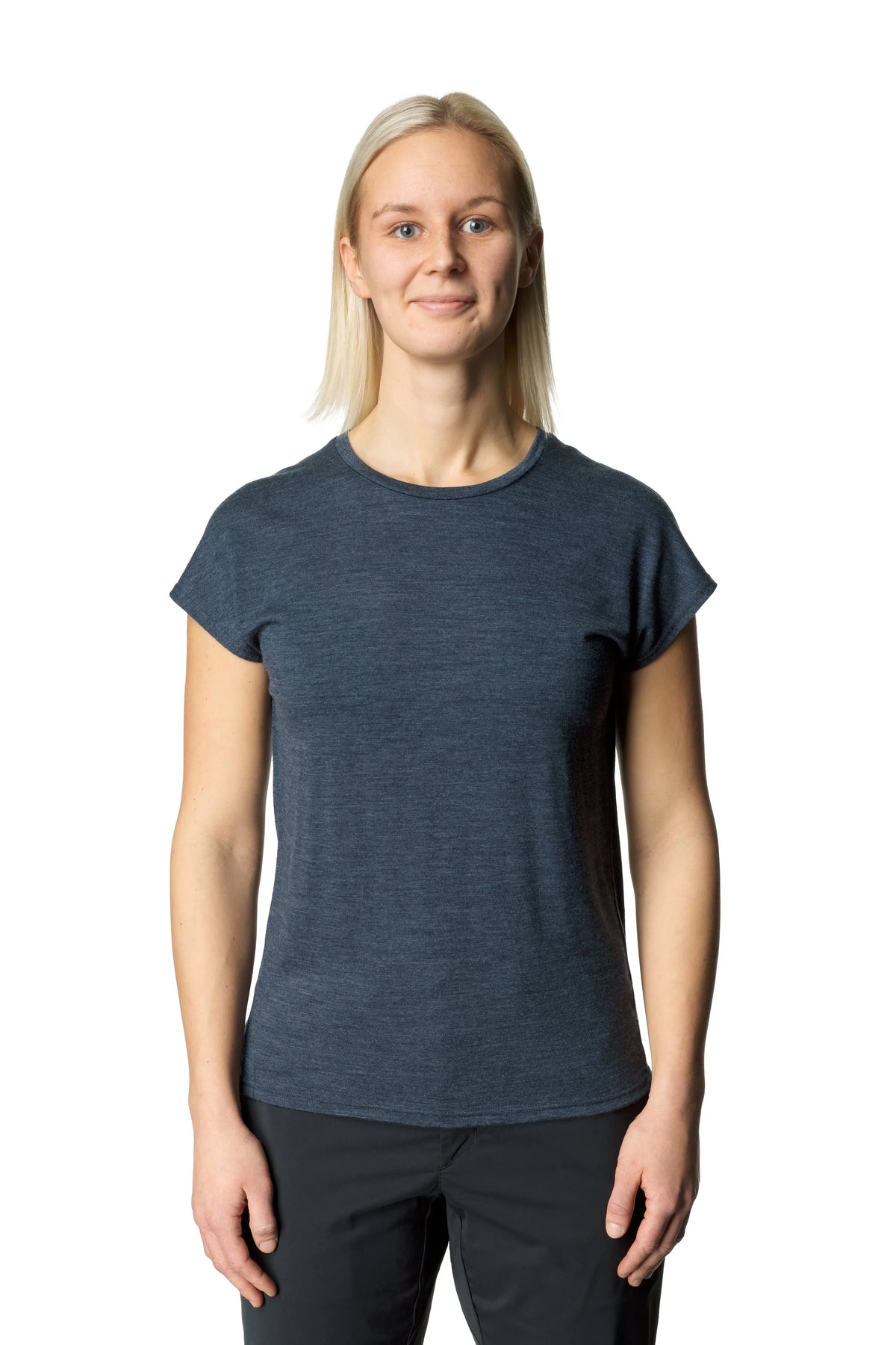 W's Activist Tee - Merino wool and Tencel Shirt Houdini Deep Sea Blue S