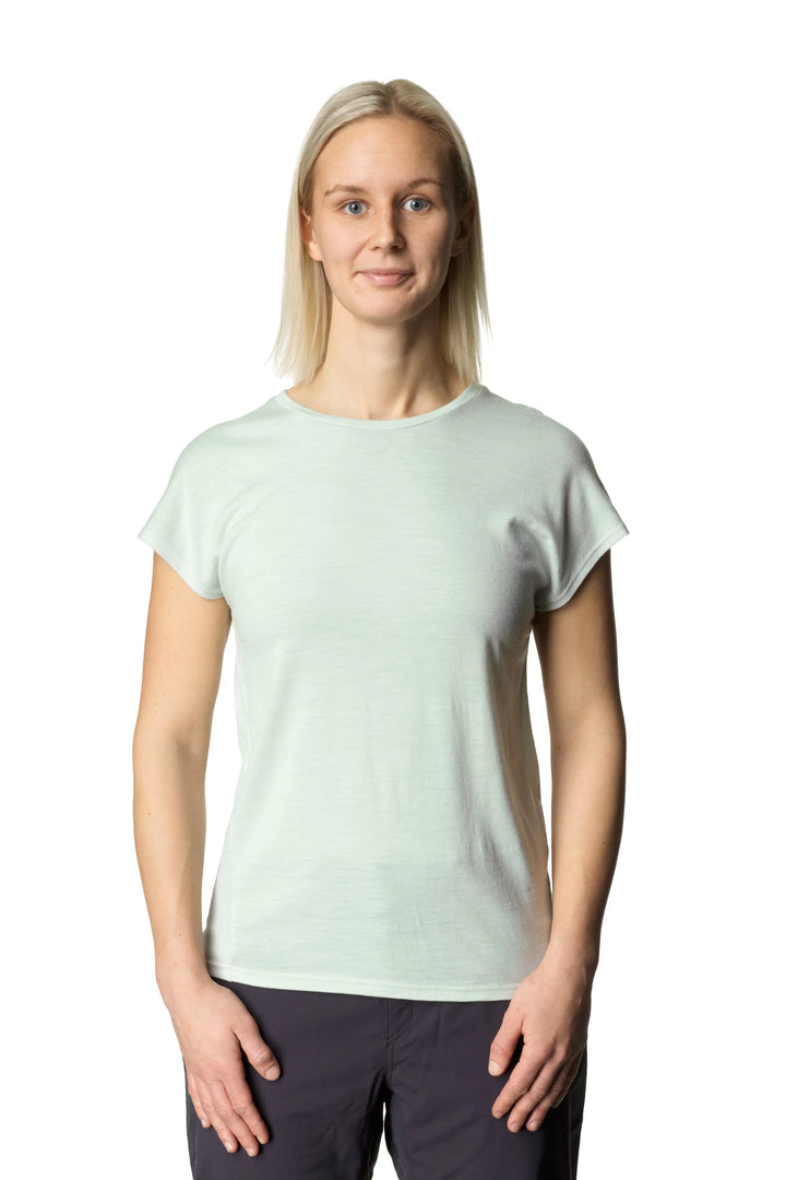 W's Activist Tee - Merino wool and Tencel Shirt Houdini Shore Green S