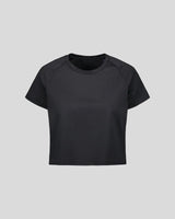 W's Alinda Crop T-Shirt - Recycled Polyamide Shirt Népra Black In Black XS