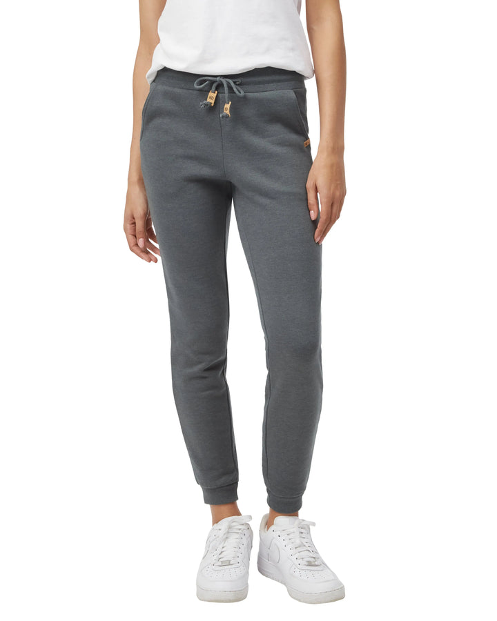 Tentree W's Bamone Sweatpant - Made From Recycled Polyester & Organic Cotton Urban Green Heather Pants