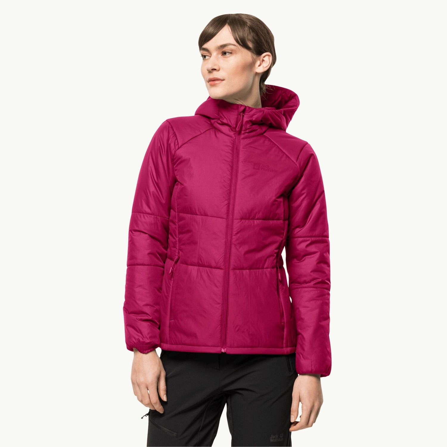 Jack Wolfskin W's Bergland Ins Hoody insulated jacket - Recycled materials Cranberry Jacket